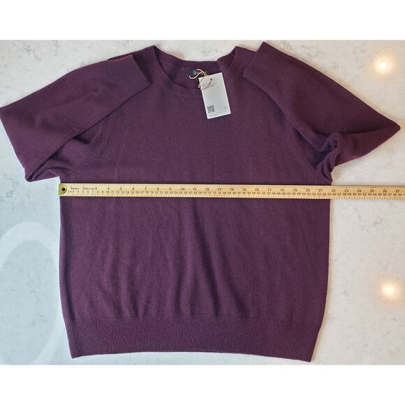 NWT QUINCE 100% Cashmere Crewneck Sweater in Wine Women's Size XL - Picture 5 of 7
